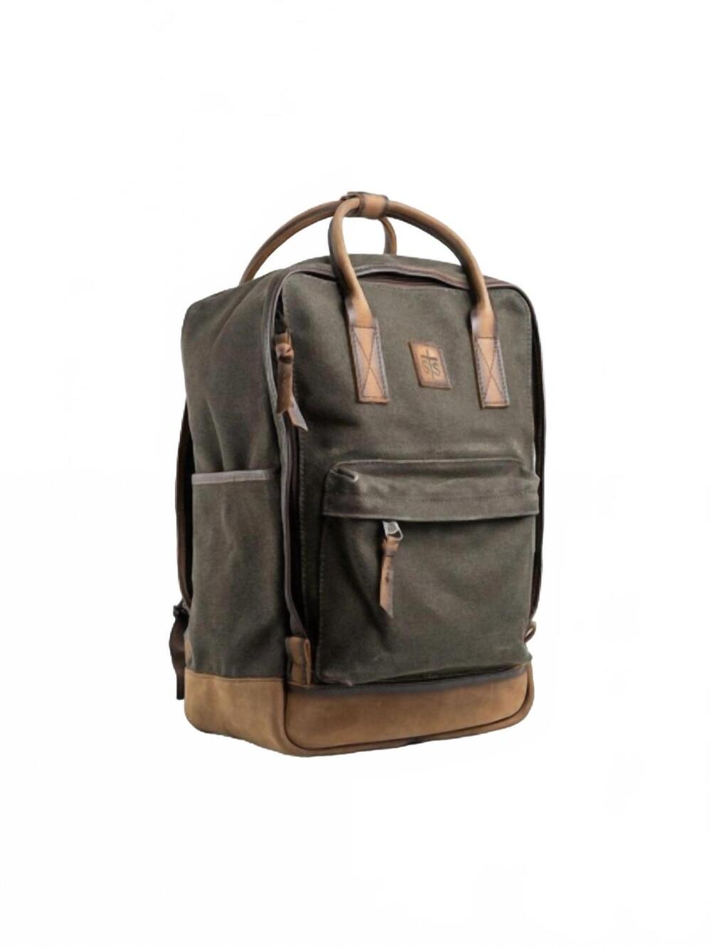 NEW STS RANCHWEAR men's foreman western backpack in dark canvas brown